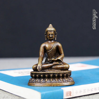 Southeast Asia Thailand GOOD Buddhist Amulet HOME pocket travel talisman GOOD LUCK Safety Temple Buddha Sakyamuni brass statue