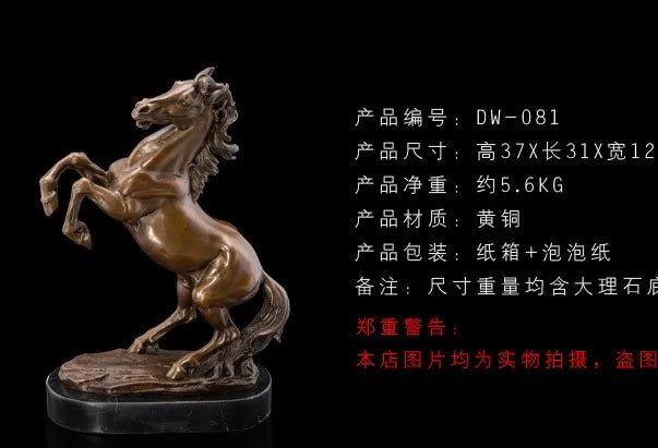 HOT SALE  home LIVING ROOM TOP Decor ART-Moral success RUNNING HORSE ART bronze statue sculpture Decoration brass decorative