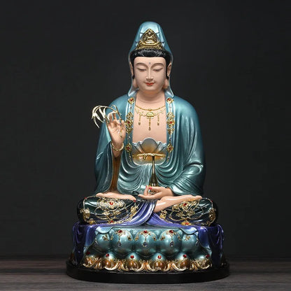 30CM large Wholesale Buddhist supplies HOME temple altar safety Worship Decorative Buddha statue Shakyamuni Guanyin bodhisattva