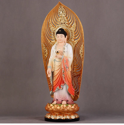 Asia Buddhism HOME family SHOP bring  good luck bless safe health Sakyamuni Medicine Buddha god GOOD statue