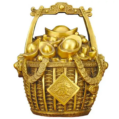A bucket of gold ornaments, a brass treasure trove, a bucket of Jiangshan living room, a store mascot decoration