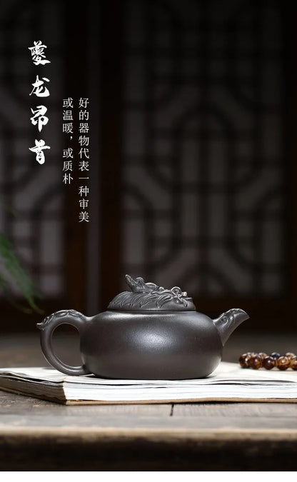 Yixing Purple Clay Pot, Dragon Head Pot, Handmade Teapot Factory Direct Sales Wholesale One Piece Dropshipping Goods