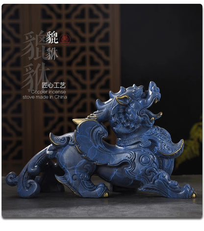 TOP GOOD family home Shop thriving business money Exorcise evil spirits GOOD LUCK FENG SHUI brass dragon PI XIU Ornament