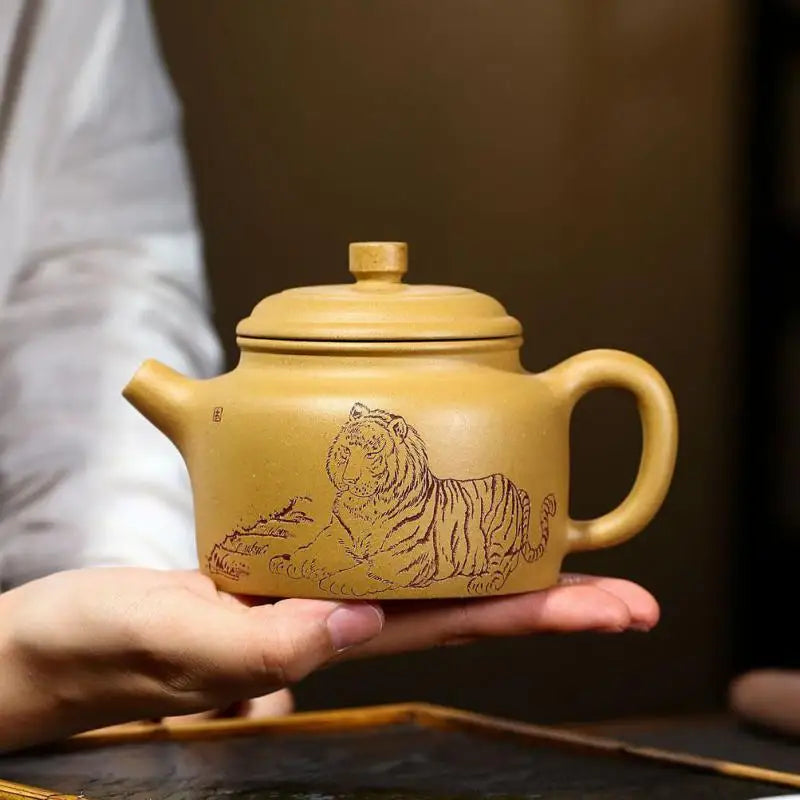 Golden Section Megaphone Bafangde Bell Pot, Zisha Teapot, Yixing Handmade Pot, Kung-Fu Teaware, Purple Clay Drinkware for Puer