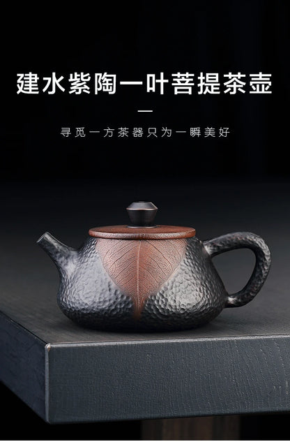 200ml Jianshui Purple Clay Pure Handmade Carving Tea Pot(Not Yixing Zisha) Kung Fu Tea Set Drinkware Tea Ceremony
