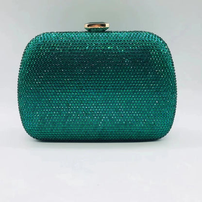 Wedding Bridal Party Red Green Purse Fashion Diamond Banquet Dinner Handbag Woman Crystal Stone Birthday Cocktail Evening Bag