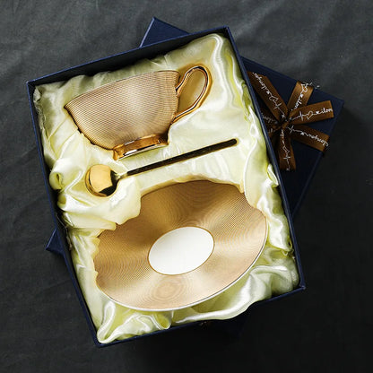 European Bone Porcelain Coffee Cup Home High Beauty Light Luxury British Afternoon Tea Set Gift