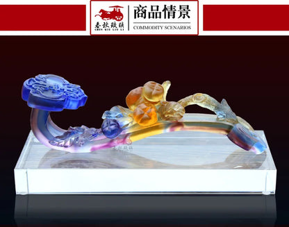 Coloured glaze Ruyi Ornament Satisfied gift crafts home decoration