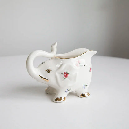 High Temperature Ceramic Elephant Shaped Underglaze Decal Milk Tank Milk Pot Milk Cup