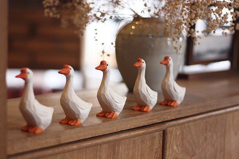 Big Goose, White Goose, Pure Handmade Woodcarving Solid Wood Decoration Creative Decoration home decoration accessories