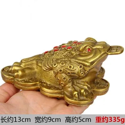 HOT SALE -office home desk Talisman-Bring in wealth and treasure Money Drawing JIN CHAN FENG SHUI Brass statue #13CM