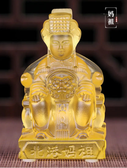 Statue of Coloured glaze Mazu The goddess of heaven and the queen of heaven
