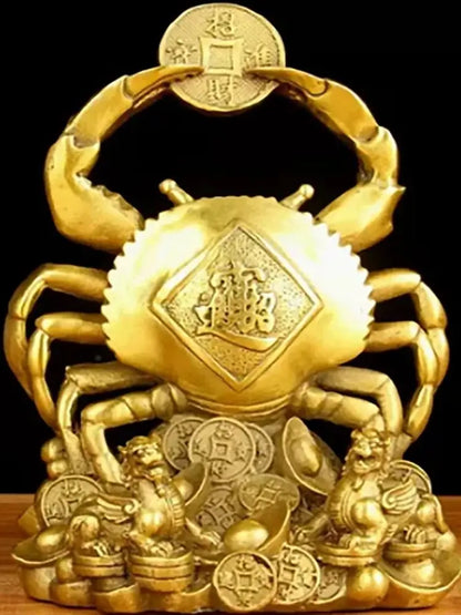 Copper Money Crab Decoration Ornaments from Eight Directions to Wealth Crab General Crab Home Decoration Crafts
