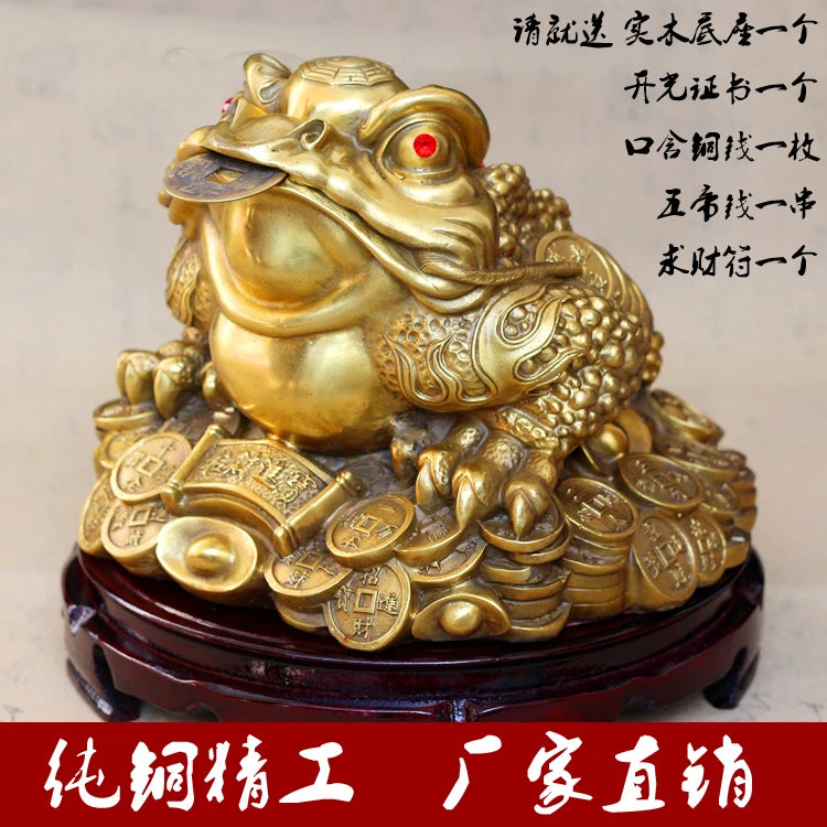 HOT SALE -office home shop Talisman-Bring in wealth and treasure Money Drawing JIN CHAN FENG SHUI Brass statue