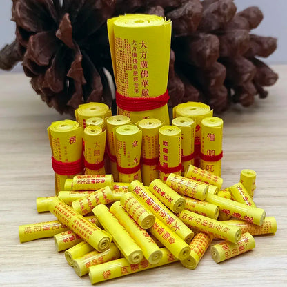 49 style Buddhism ALL BUDDHA GUAN YIN Gods Tathagata Heart Sutra Shurangama Mantra MINI Scriptures rolls amulet talisman Temple