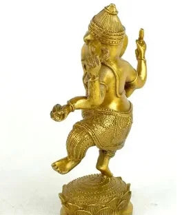 Christmas Tibet Buddhism Fane Brass 4 Arms Elephant God Jambhala Ganesha Buddha Statue