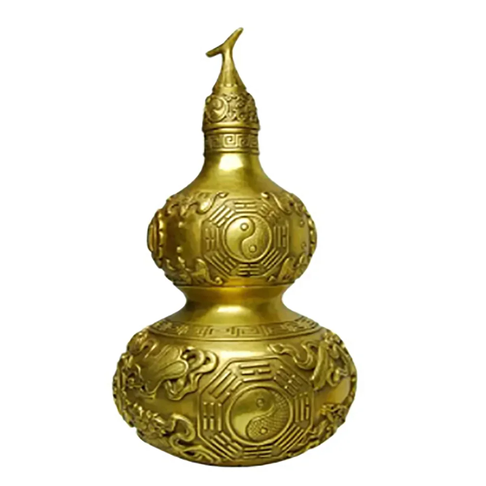 Copper Statue Copper gourd ornament brass eight trigrams gourd ornament copper eight treasures gourd household ornament ornament