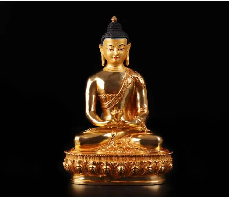 Special Offer 20CM HOME family efficacious Talisman Buddhism full Gilding Gold-plated Amitabha Buddha statue hot sale
