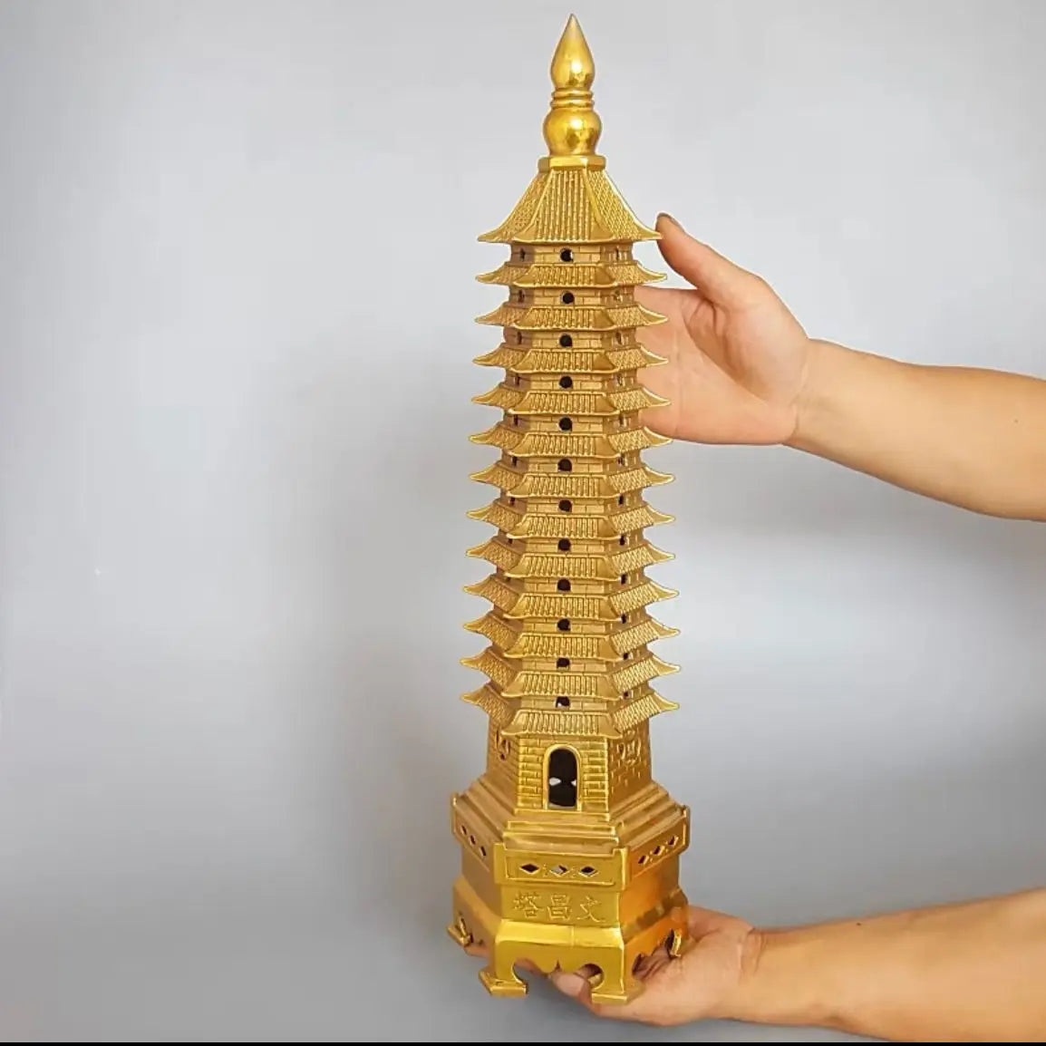 50cm large 2023 HOME Company FENG SHUI Effective protection exorcise evil spirits Town house COPPER WEN CHANG TA  Pagoda tower