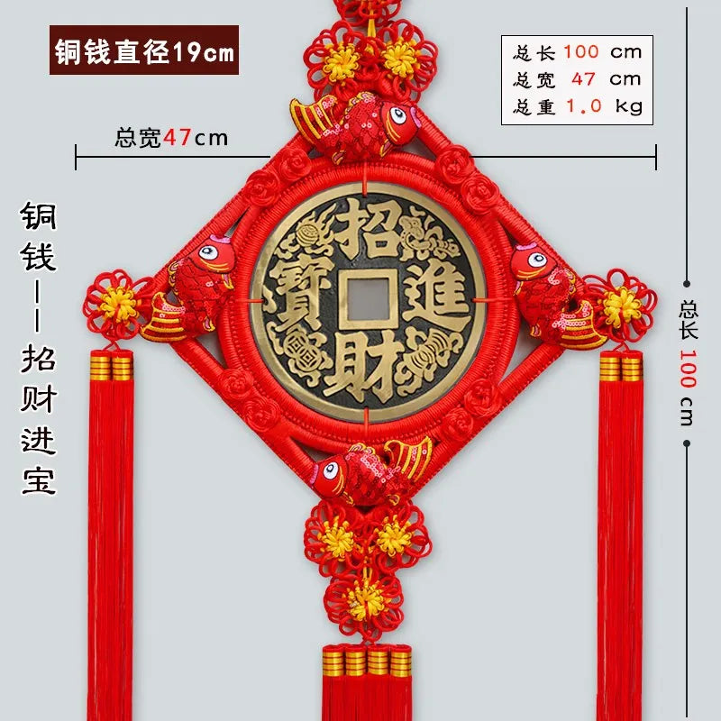 large # HOME Lobby hall WALL shop festival Decorations gift efficacious Money Drawing lucky Hand knitted FENG SHUI Chinese knot