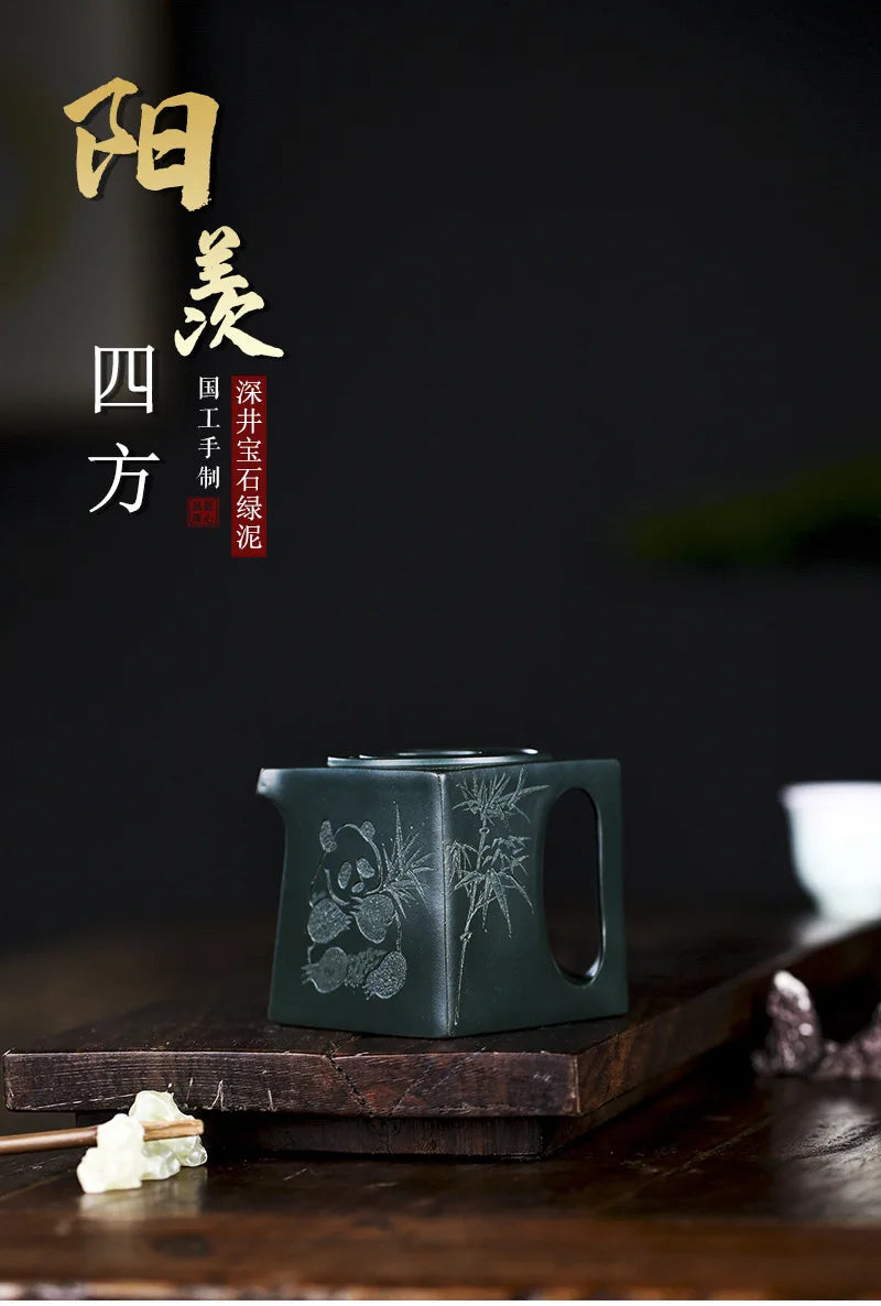 340ml Authentic Yixing Raw Ore Purple Clay Teapot Famous Hand-engraved High Capacity Zisha Pot Chinese Kung Fu Teaset Customized
