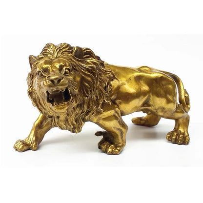 TOP COOL Home store Decoration art  good luck ZHEN ZHAI PI XIE COPPER LION FENG SHUI Ornament FENG SHUI statue