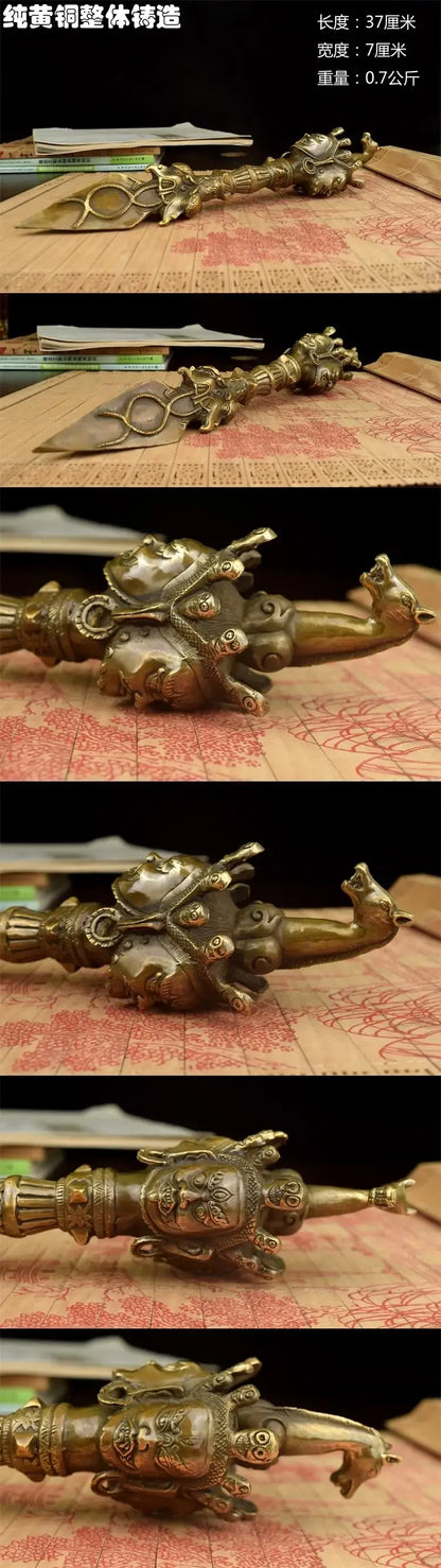 Copper Vajra Hayagriva Vajra large antique instruments used in Tibetan Tantra JiangMo Chu Ming Ma