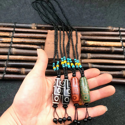 4P Wholesale Buddhist supplies blese safe healthy Bring good luck money Tibet Tian zhu agate Amulet Pendant protective talisman