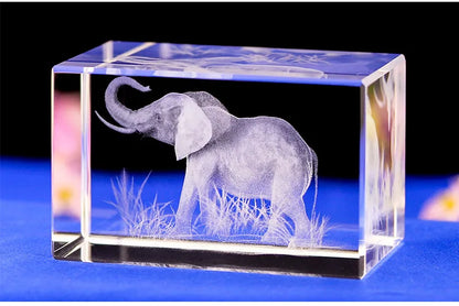TOP COOL birthday present gift - animal Elephant 3D crystal sculpture art statue-- HOT SALE