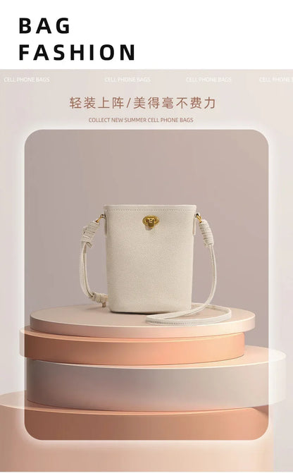 Mobile Phone Bag Niche Large Capacity Double Compartment Women's Bag Simple Single Shoulder Crossbody Bag Designer Luxury