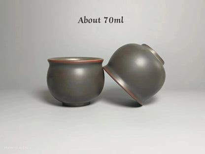 2pcs Hot Sale Qinzhou Ceramic nixing Tao cup(Not Yixing Clay Teapot) teacup for Puer oolong Kung Fu Cha Gift For Festival