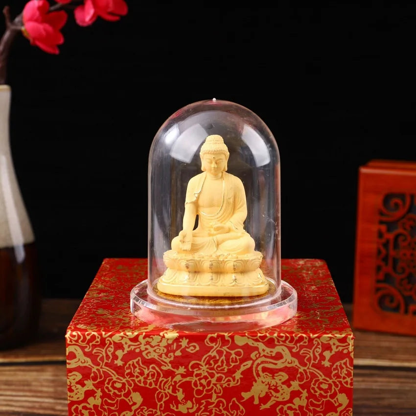 50% off 2023 HOME OFFICE Company SHOP CAR TOP Efficacious Safety protection gold Sakyamuni BUDHDA ornament statue LUCK  talisman