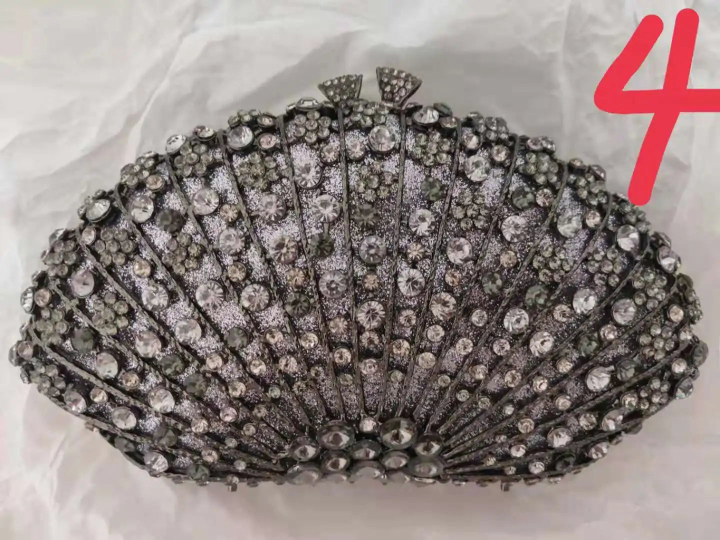 Woman Blue Grey Purple Diamond Clutch Evening Purse Ladies Wedding Bridal Rhinestone Flower Bag Party Floral Crystal Handbag