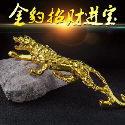 GOOD HOME OFFICE Company SHOP CAR TOP Efficacious Money Drawing thriving business Lucky Money Leopard  FENG SHUI brass statue
