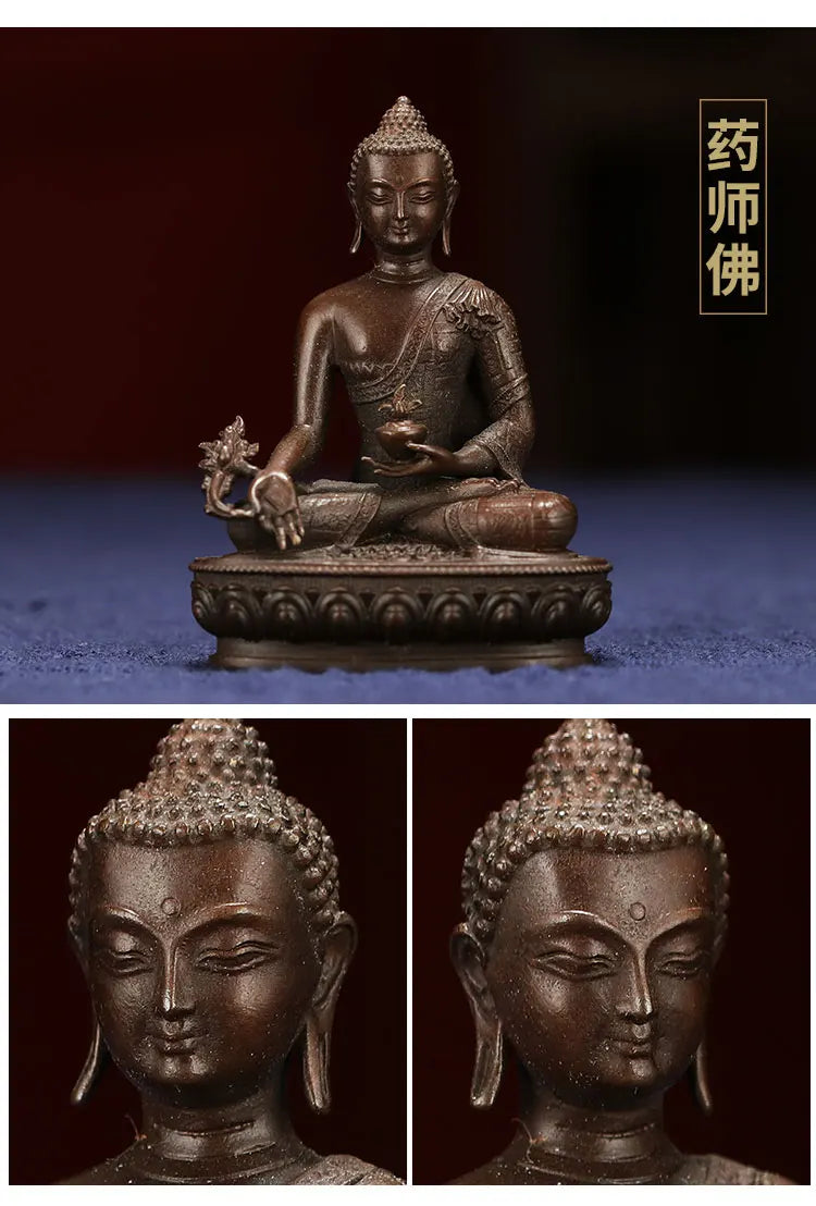 buddhism Buddhist pocket Travel Carry-on Accompanying talisman bless safety good luck Tibet Handmade the Medicine Buddha statue