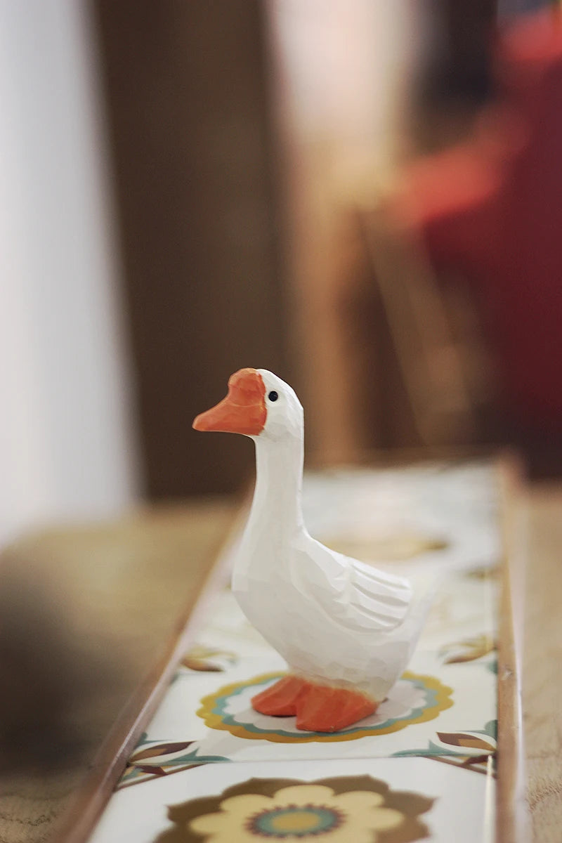 Big Goose, White Goose, Pure Handmade Woodcarving Solid Wood Decoration Creative Decoration home decoration accessories