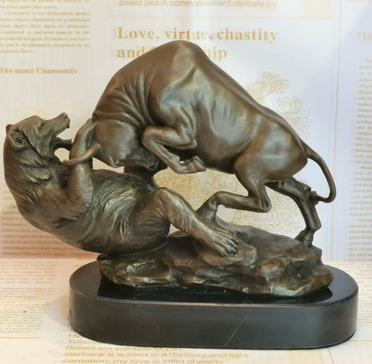 50% OFF Good Omens home company office Desk decoration Money Drawing wealth Stock market cattle Wall Street cattle Bronze Bull
