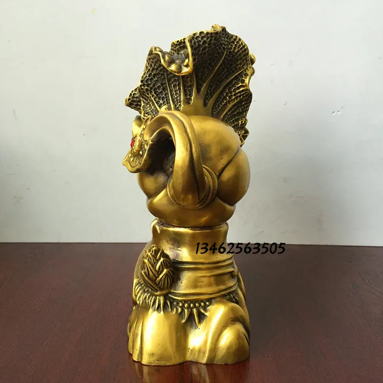 BEST Business gift - TOP COOL Home office  fortune Mascot Money Drawing RUYI BAICAI FENG SHUI COPPER art statue