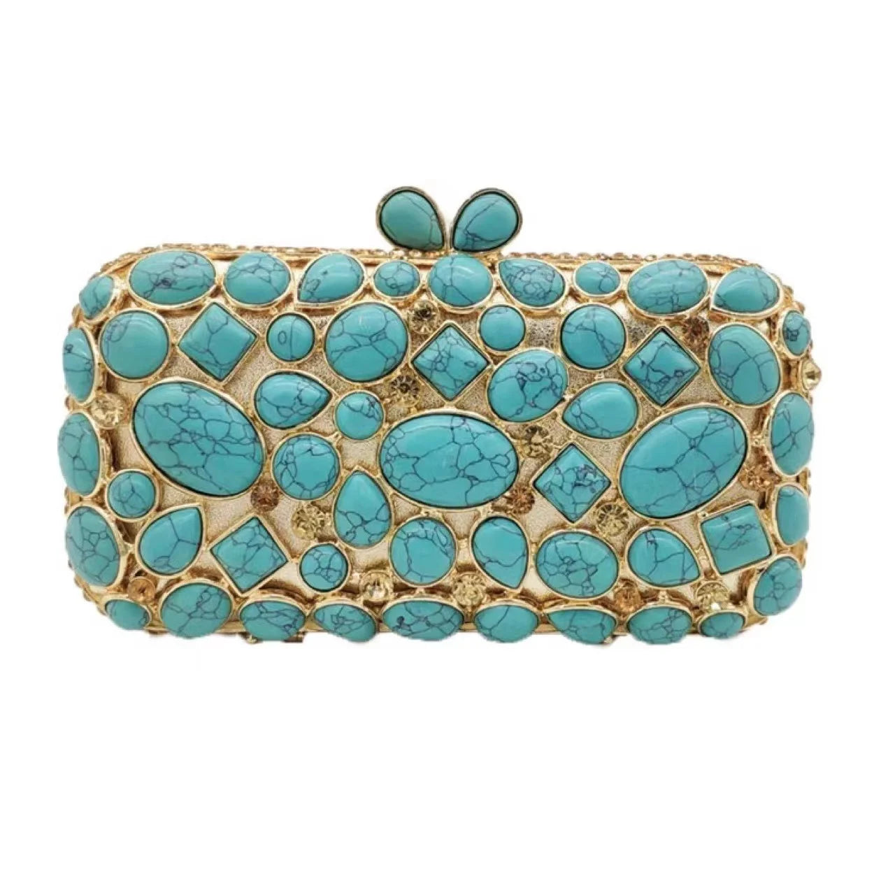 Green Rhinestone Woman Clutch Stone Fashion Evening Bag Diamond Crystal Wedding Party Bridal  Purse Banquet Gala New Handbag