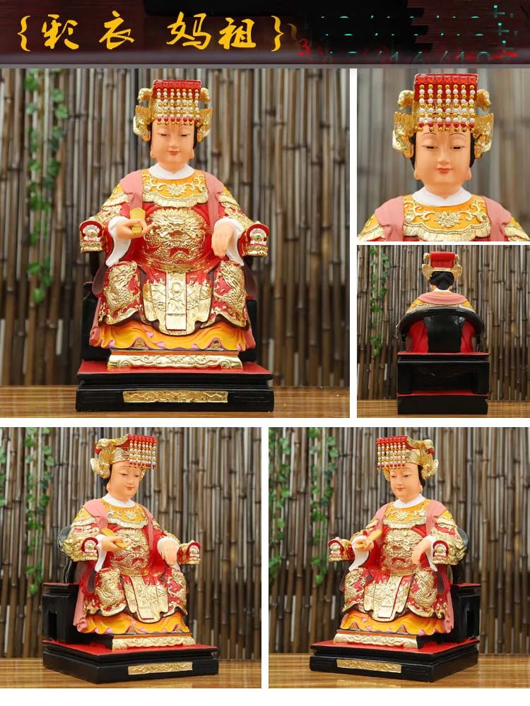 38CM large # BEST GIFT Southeast Asia HOME company SHOP Talisman gold-plating Mazu, the sea god Matsu Bless buddha statue