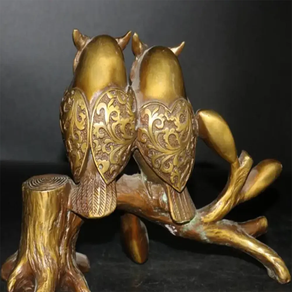 China brass owl crafts statue