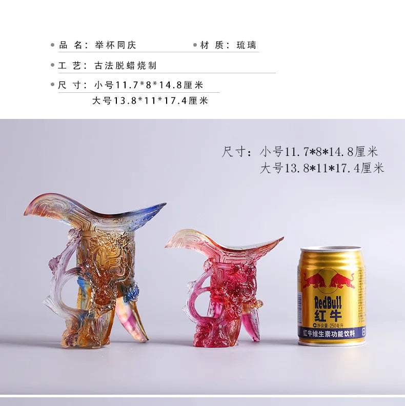 Coloured glaze handicrafts toast vintage wine bottle ornament opening gift event celebration gifts