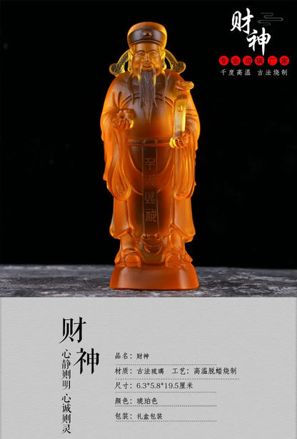 Coloured glaze Taoism folk God of Fortune Blessing Xianggong Li Weizu wealth Xingjun