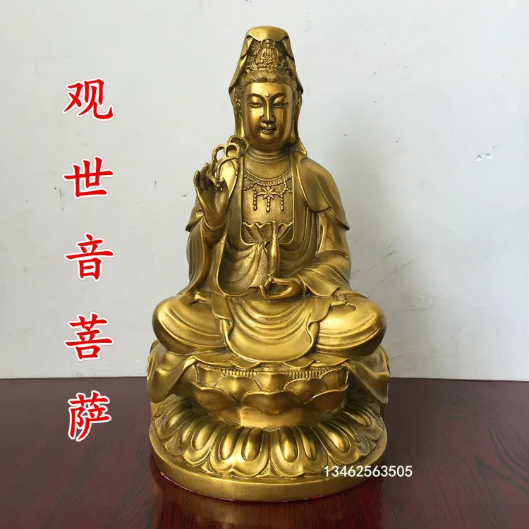 GOOD bless family OFFICE Safety Health luck Talisman office home shop efficacious Protection GUAN YIN Buddha statue