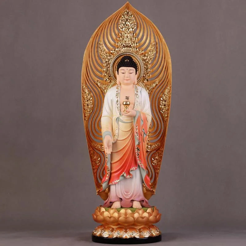 Asia Buddhism HOME family SHOP bring  good luck bless safe health Sakyamuni Medicine Buddha god GOOD statue