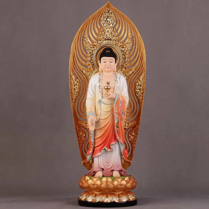 Asia Buddhism HOME family SHOP bring  good luck bless safe health Sakyamuni Medicine Buddha god GOOD statue