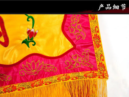Taoism Buddhist supply 1.2 Meter fortune-telling master Temple Buddha Embroidery Altar table enclosure wall Curtain YOU QIU BIYN