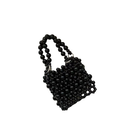 Female Black Beaded Evening Bag Design Women Day Clutches Wedding Party Handbags Ladies Diamond Purse Bridal Wallet Bags