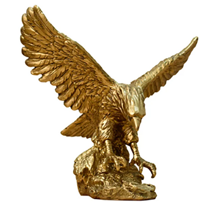 Resin Golden Eagle Statue Art Animal Model Collection Ornament Home Office Desktop Feng Shui Decoration Figurines