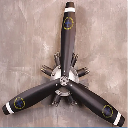 Wrought iron wall decorative mural Creative Household retro Aircraft propeller wall hanging Creativity of Metal Crafts